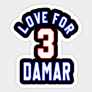 LOVE FOR 3 DAMAR Sticker